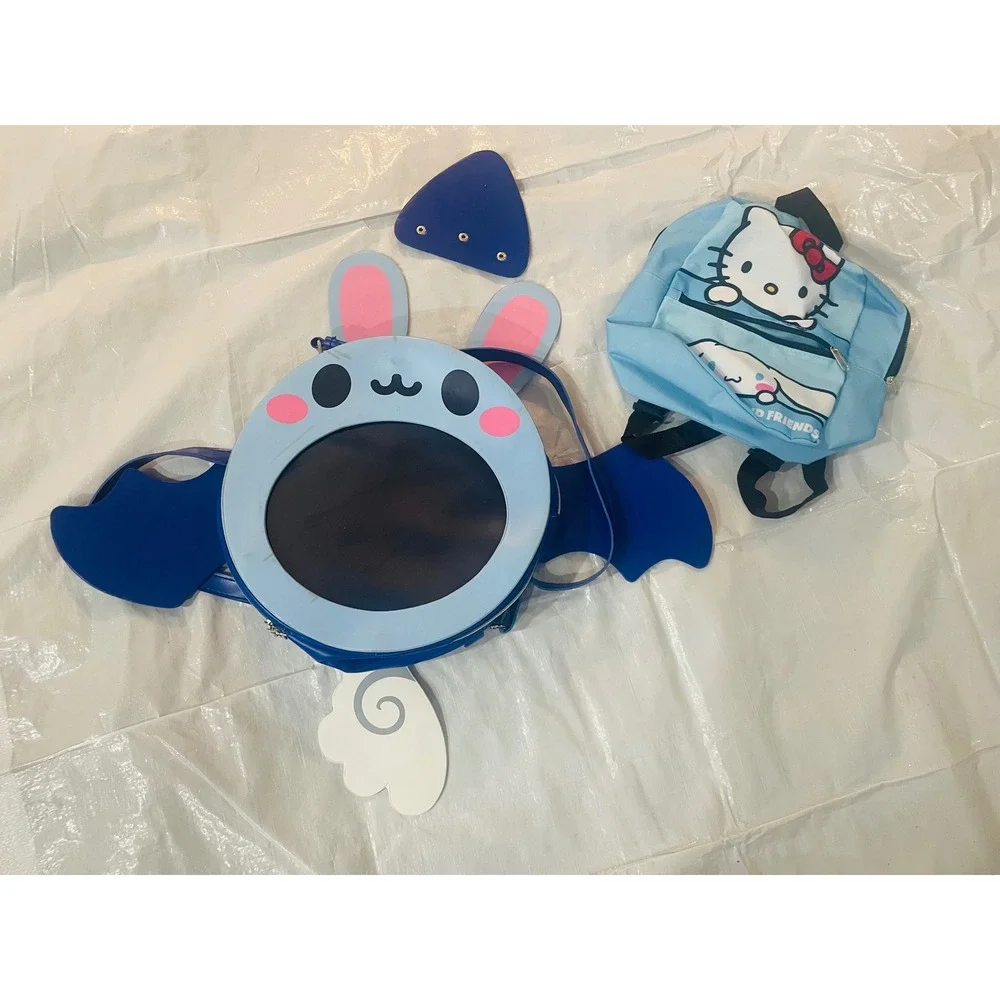 Stami Studios Blue Bunny Bat Ita Bag Convertible Backpack Crossbody Kawaii